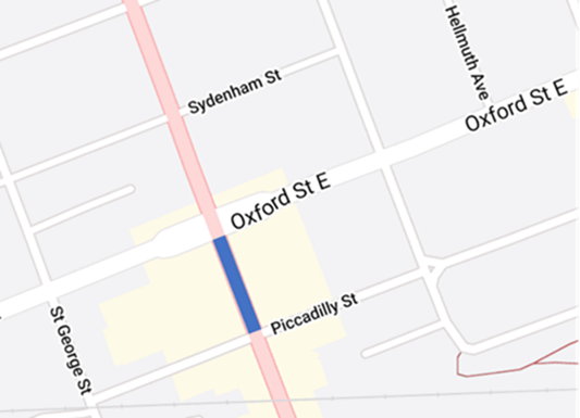 Richmond Street closed tomorrow between Oxford Street East and